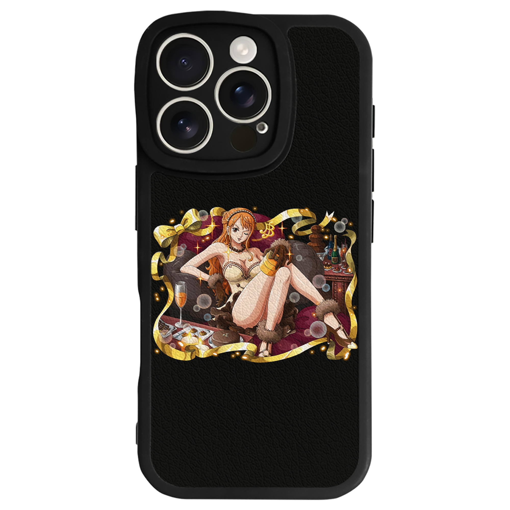 （画像用） ワンピース ナミ ONE PIECE Nami 【iPhone 16シリーズ対応】シリコンスマホケース（レザー調） 材質：シリコン